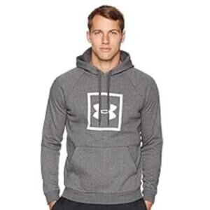 Under Armour Gray & White Hooded Lightweight Pullover Sweatshirt Men's Size‎ M